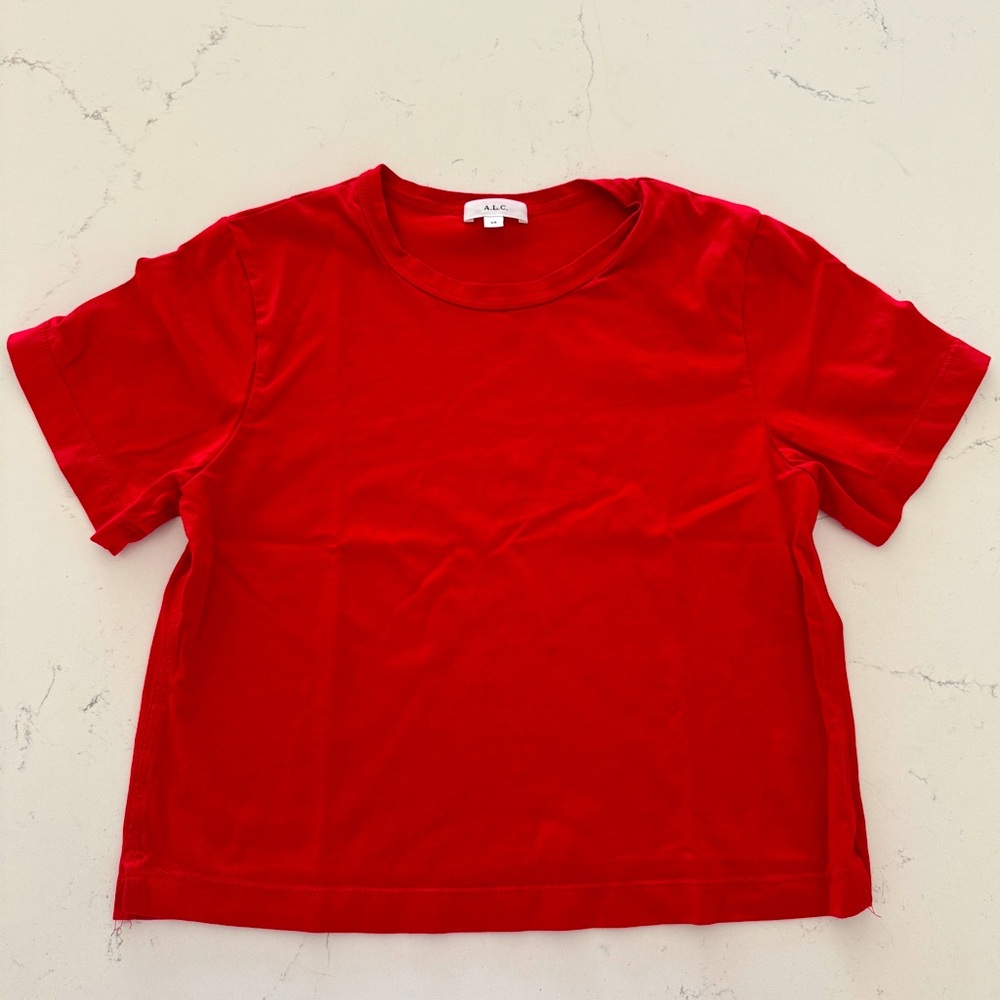 A.L.C. Red Short Sleeve Tee